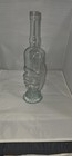 Antique 1920s French Green Pressed Glass Hand Shaped Soap Bottle Decanter
