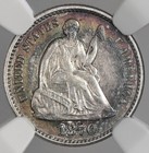 1870 H10c Seated Half Dime Ngc Au Details  cleaned  Pretty Toning  8404749-037