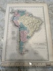 Antique Map Of South America  Hand Colored 1851 J    F  Tallis