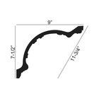 Outwater 9  X 96  Primed White Ornate Crown Moulding  2 Pack 