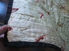 Vintage Antique Patchwork Crazy Quilt W  Ornate Hand Stitching   Silk Backing