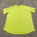 Nike Court Shirt Mens Xl Yellow Rafael Nadal Tennis Aeroreact Slim Fit Crew Logo