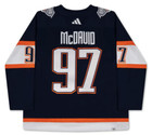 Connor Mcdavid Autographed 22-23  flying Oil Drop  Retro Oilers Jersey Uda