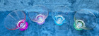 Joyjolt Colored Party Stemless Martini Glasses Set Of 4