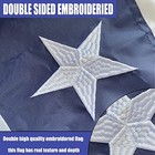 3x6ft American Pleated Fan Flag With Embroidered Star- 100  Durable Us Patrio   