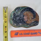 Vintage Studio Pottery Plaque Art Nouveau Woman Profile Clay Molded Back