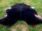 Make Offer    Large Black Solid Cowhide Rug Natural Hair On Cow Hide Skin Bp