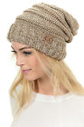 Womens Cc Oversized Baggy Thick Warm Cap Hat Skully Cable Knit Slouchy Beanie