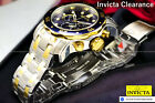 Invicta Men s 48mm Pro Diver Scuba Chronograph Blue Dial Gold Two Tone Ss Watch