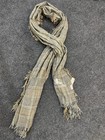 Burberry Scarve Shawl Wrap Fringes Check Made In Scotland