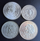 Silver Coin Lot 4 Coins Two Pesos  Libertad   Olimpiada 25 Pesos Mexico