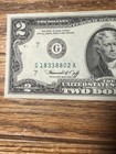 1976 Two Dollar Federal Reserve Note  2 Unc First Day Of Issue Stamp