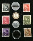 Rare Ww2 German Coins   Stamps Set Of Historical Artifacts - 2   10 Rp Coin