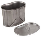 Gi Style Stainless Steel Canteen Cup Lid - Lid Only - Camping Cooking Metal Lid
