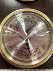 Vintage Taylor Wood Wall Weather Station Barometer Thermometer Hygrometer Brass