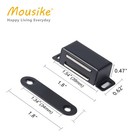 Cabinet Magnets Magnetic Door Catch Stainless Steel Door Magnet  black 8 Pack 