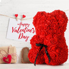 Wedding Teddy Rose Bear With Box     Led Light For Girlfriend Valentines Gifts Usa