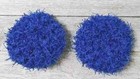 Handmade Crochet Kitchen Reusable Dish Scrubbies Sponge Royal Blue 3 Inch 2pc