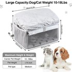 Dog Bike Basket  Pet Bicycle Carrier  Dog Car Seat With Safety Rope  Adjustab   