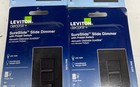 Lot Of 4 Leviton Sureslide Dimmer Switch Dimmable Led - Black