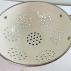 Vintage Royal Doulton Carmina Enamel Colander Blue Floral Pedestal Strainer