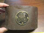 Ge General Electric Original Display Part Advertising Curved Metal Brass Ge Part