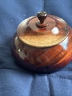 Antique Small Hand Turned Wooden Trinket Box