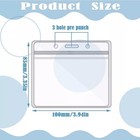25 Pack Horizontal Clear Soft Plastic Id Card Badge Holder Waterproof Resealable
