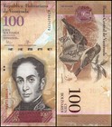 Venezuela 100 Bolivar Fuerte  2007-2015  P-93  Used X 100 Pcs Bundle Pack