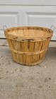 Vintage Apple Basket Woven Orchard Wooden Lot Three Farmhouse Decor Large