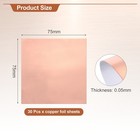 Double-sided Conductive Copper Foil Sheets 75 X 75 X 0 05mm For Crafts 30 Pcs