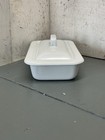 Antique Vintage Surgical Medical Dental Enamelware Sterilizing Tray Butter Dish