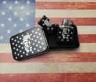 Trump Laser Engraved Lighter With Tin Case Black Metal  Cigarette Flame 