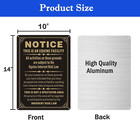 2 Pack Equine Liability  Statute Horse Barn Stable Farm Sign  10 X 14 Inch Metal