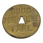 1922 Pittsburgh Railways Co  Good For One Fare Transit Token