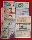 Uncirculated Lot Of 10 Different Foreign Paper Money Banknotes World Currency