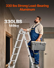 Multi-purpose Folding Ladder 7-in-1 - 3 Step  12ft Reach Height  Lightweight   C