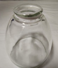 Vintage Clear Thick Glass Light Shade Bell Lamp 2-1 4 Fitter 5-1 2 Tall Cover