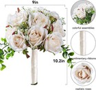 Wedding Silk Artificial Flowers 10pcs White  Wedding Bouquets For Bride