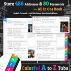 Hi sci Address Book With Colorful Alphabetical Tabs  4 7  X 6 2       Black 