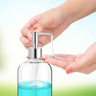 Clear Soap Dispenser With Rust Proof Pump  Waterproof Labels  2 Pack 16 Oz      