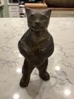 Antique 1906 Cast Iron Bear Bank Hubley  98 Mean Standing Bear