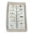Tree Of Life And Woven Rug Mexican Navajo Style Bird Vintage Wall Hang 27 x 42 
