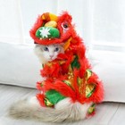 New Pets Chinese Costume Dragon Dance Lion Dog Party Lion Dance Cat Clothes