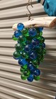 Vintage Large Grape Cluster Hanging Green Blue 16in