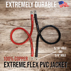 Pair Of 4ga Awg Red And Black Cables 100  Copper Lug Battery Inverter Solar Rv