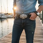 New Men Women Silver Metal Belt Buckle Cowboy Rodeo Riding Horse Cowboy Cowgirl