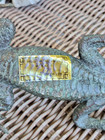 Vtg Maitland Smith Bronze Metal Lizard Sculpture Large 10  Detailed  Vgc