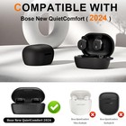 Bose New Quietcomfort Earbuds 2024 Silicone Case Cover Black Carabiner