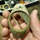 Vintage Cramp Foundry Brass Flange Antique Industrial Steam Hardware 